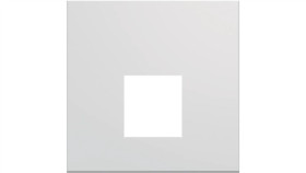 Gallery Płytka Czołowa Pojedyncza Do Gniazda Rj45 Oraz Vdi 2M Biały Wxd202b