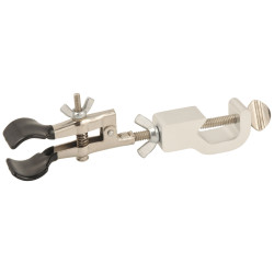 Eisco Retort Clamp 2 Prong Rubber Jaws and Bosshead