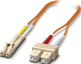 FO patch cable, LC duplex to SC duplex, 1 m, OM1, multimode 62.5/125 µm, 1146498