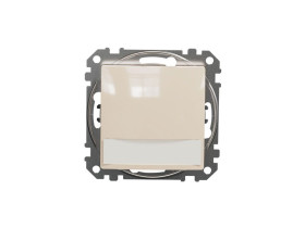 SEDNA DESIGN & ELEMENTS Wyłącznik zwierny przycisk z etykietą i podświetleniem beżowy SDD112133L SCHNEIDER ELECTRIC