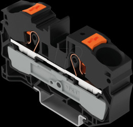 2216-1205 2-wire feed-through terminal, with pusher 16 mm², black