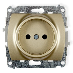 TREND Gniazdo pojedyncze b/u złoty 6GP-1p