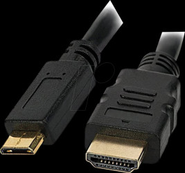 ICOC-HDMI-B-025 High Speed HDMI cable with Ethernet, Mini C male &gt; HDMI A male,