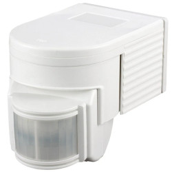 Czujnik ruchu / zmierzchu PIR zewnętrzny LED BIAŁY 180stopni 6S-CR2-W