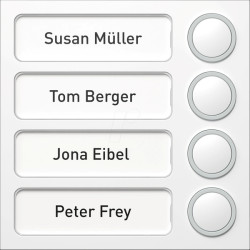 1875470 Module for PORTIER door intercom, push-button module, 4 family h