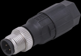 Plug, M12, 4 pole, straight, E11144