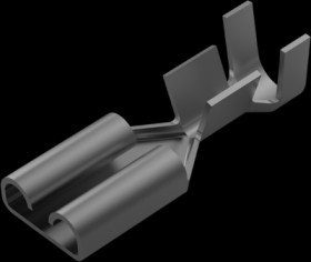 Uninsulated flat plug sleeve, 4.75 x 0.51 mm, 0.51 to 1.65 mm², AWG 20 to 15, brass, tin-plated, 7-160433-8