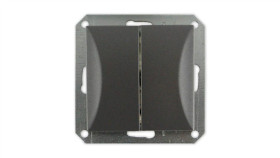 Opal Wyłącznik Łącznik Podwójny Świecznikowy Do Ramki Grafit Wp-2/M Op Gr