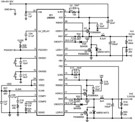 4.5-V to 30-V, two-phase peak current mode synchronous buck controller
