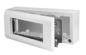 Obudowa natynkowa 6-modułowa do osprzętu w standardzie 45x45mm (zawiera SUP metalowy i RAM) OBUK-6/M