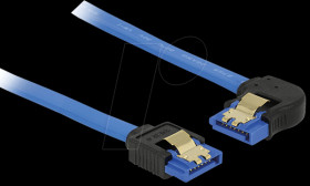 84985 SATA 6 GB/s socket straight &gt; SATA socket left 50 cm blue