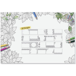 Sigel HO580 Adult Colouring Desk Pad Black/White Paper Pads 595x410mm