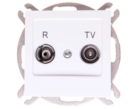 AS Gniazdo antenowe RTV zakończeniowe 10dB białe GPA-10GPZ/m/00