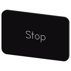 SIRIUS ACT, ETYKIETA WKÅADANA LUB SAMOPRZYLEPNA, 17.5 X 27MM, CZARNA, STOP - 3SU1900-0AD16-0DS0
