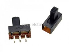 Przełącznik suwakowy 2-poz 2-tory 6p h=9mm w druk