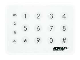 Klawiatura dotykowa, TK-4W, strefowa: natynkowa, kolor biały,