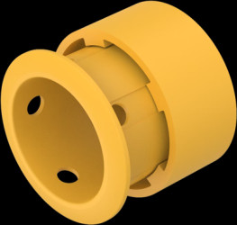 Protective collar, aluminum, for emergency stop pushbutton, 45-539.2400