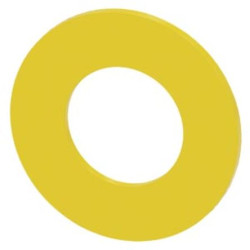 Backing plate for EMERGENCY STOP, yellow