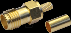 100024672 SMA cable jack for RG-316/U gold-plated soldered/crimp connectio