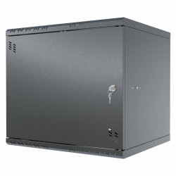 Szafa wisząca Standard 19" 9U, 450mm, drzwi metalowe, czarna