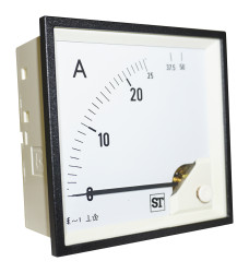 Amperomierz analogowy panelowy AC zakres 0 → 25A wysokość wycięcia: 92mm wartość 25A +55°C Sifam Tinsley