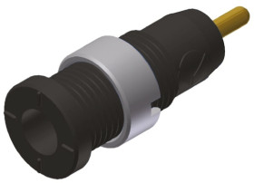Gniazdo bananowe Żeński Połączenie lutowane typ Gniazdo bananowe Czarny 10A Hirschmann Test & Measurement rozmiar 2mm