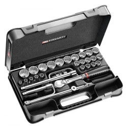 Zestaw nasadek rozmiar napędu 1/2 cala elementy: 30 Facom typ napędu Kwadratowy gniazdo 8 , 9 , 10 , 11 , 12 , 13 , 14