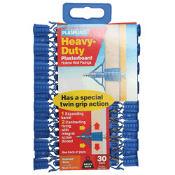 Plasplugs SHCF553CC HCF 553 Heavy-Duty Plasterboard Fixings Pack of 30