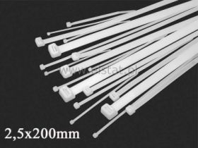 Opaska zaciskowa 2,5 x 200mm, biała