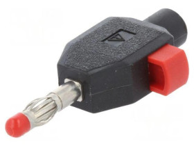 Złącze laboratoryjne bananowe 4mm wtyk 10A 60V czarny 2,5mm2 22.3006-21