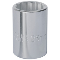 Sealey S34/26 Walldrive Socket 26mm 3/4&quot;sq Drive