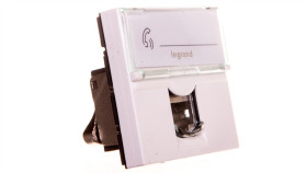 Mosaic Gniazdo Komputerowe Pojedyncze Rj45 Kat.6A Stp 2-Moduły Białe 076576