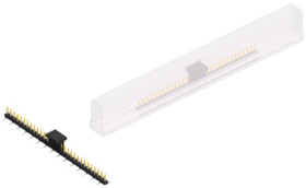 Pin header, 30 pole, pitch 2 mm, angled, black, SLY7SMD03630SBSM