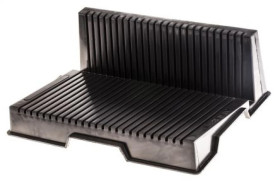 L shaped PCB rack w/25 slot,273x210x83mm