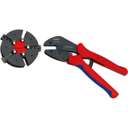 Knipex 97 33 01 MultiCrimp&#xAE; Crimping Pliers With Quick Changer Magazine - 3 Dies