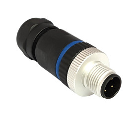 Złącze wielostykowe przemysłowe 3-pinowe M12, panelowe Wtyczka Bulgin