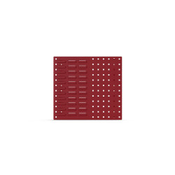 Szafka z panelami ażurowymi głębokość 19mm szerokość 495mm wysokość 457mm Czerwony Stal Bott