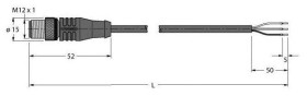 Turck 8036091 Kabel połączeniowy czujnika/aktuatora HT-WAS3-5/S2430, piny: 3, 5 m, 1 szt.
