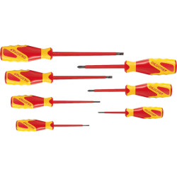 Gedore 1616048 VDE 2170-2160 PH-077 VDE Screwdriver Set Slotted/Phillips 7pc