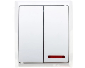 FALA Łącznik hermetyczny świecznikowy IP44 z podświetleniem biały ŁNH-2HS/00