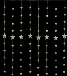 57941 80 LED star curtain, timer, remote control, outdoor transformer