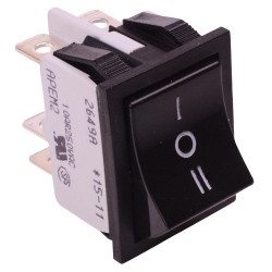 2649LH2A232045 APEM Black On-Off-On Industrial Rocker Switch DPDT 10A