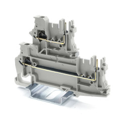 Blok zacisków przelotowych RS PRO poziomy: 2 24 → 12AWGsprężynowa 12A 400 V