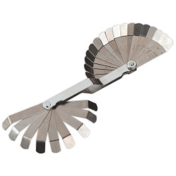 Sealey VS515 Feeler Gauge 26 Blade Offset Dual Marked