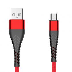Wzmocniony kabel Spider micro USB 1.5 m - czerwony