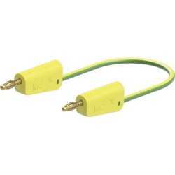 St&#xE4;ubli 641037-07520 LK-4A-S25 Test lead 75cm yel gr flexible stackable plugs