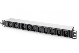 Listwa zasilająca 1U Aluminum PDU, rackmountable, 8 x C13, 2 x C1916A, 230VAC, 50/60Hz, IEC C20 plug DN-95427