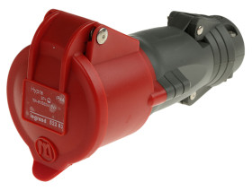 16A Gniazdo Legrand Czerwony IP44