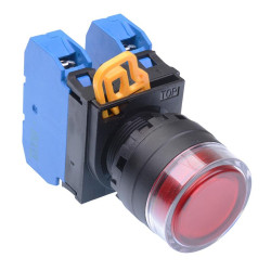 YW1L-AF2E20Q0R Red 22mm Maintained Shrouded Push Button Switch 2NO IP65 IDEC