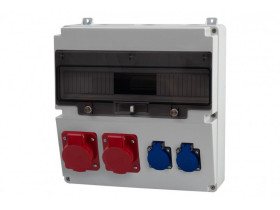 Rozdzielnica budowlana RB 17M gniazda 2x32A/5 2x230V IP44 LAGO F3.0499 F-ELEKTRO